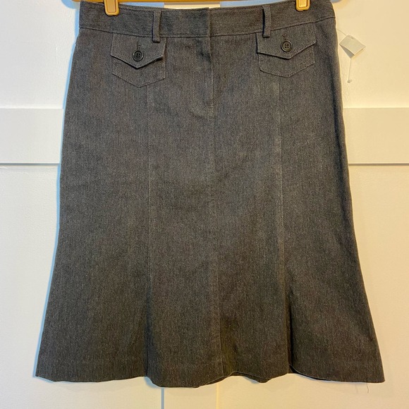 Theory Beautiful Classic Knee-Length Skirt - Size 6 - Elegant Gray Chic WD08 - Picture 3 of 9
